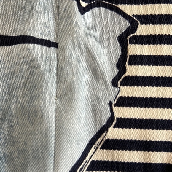 Tory Burch Annette Floral Striped Long Sleeve Dress in size XS Silk Y2K - Picture 9 of 10